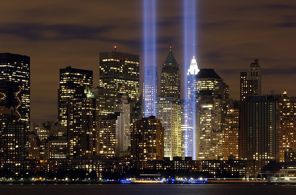 9/11 tribute in lights