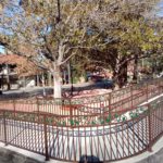 New gathering area railings and handicap ramp