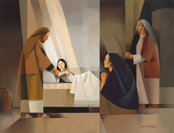 Jesus heals the daughter of Jairus
