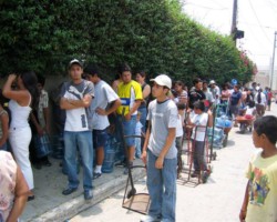 St-Joseph-Church-Sister-Parish-people-waiting-for-water